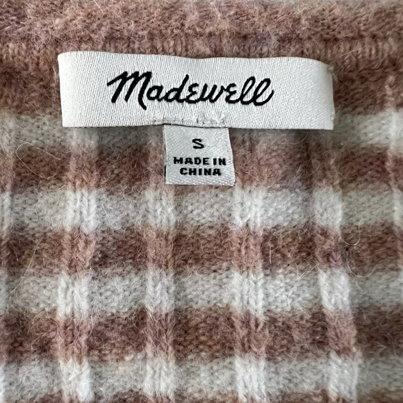 Madewell Collete Heather Carnation Womens Striped Sweater Knitted Size Small EUC - Picture 6 of 7